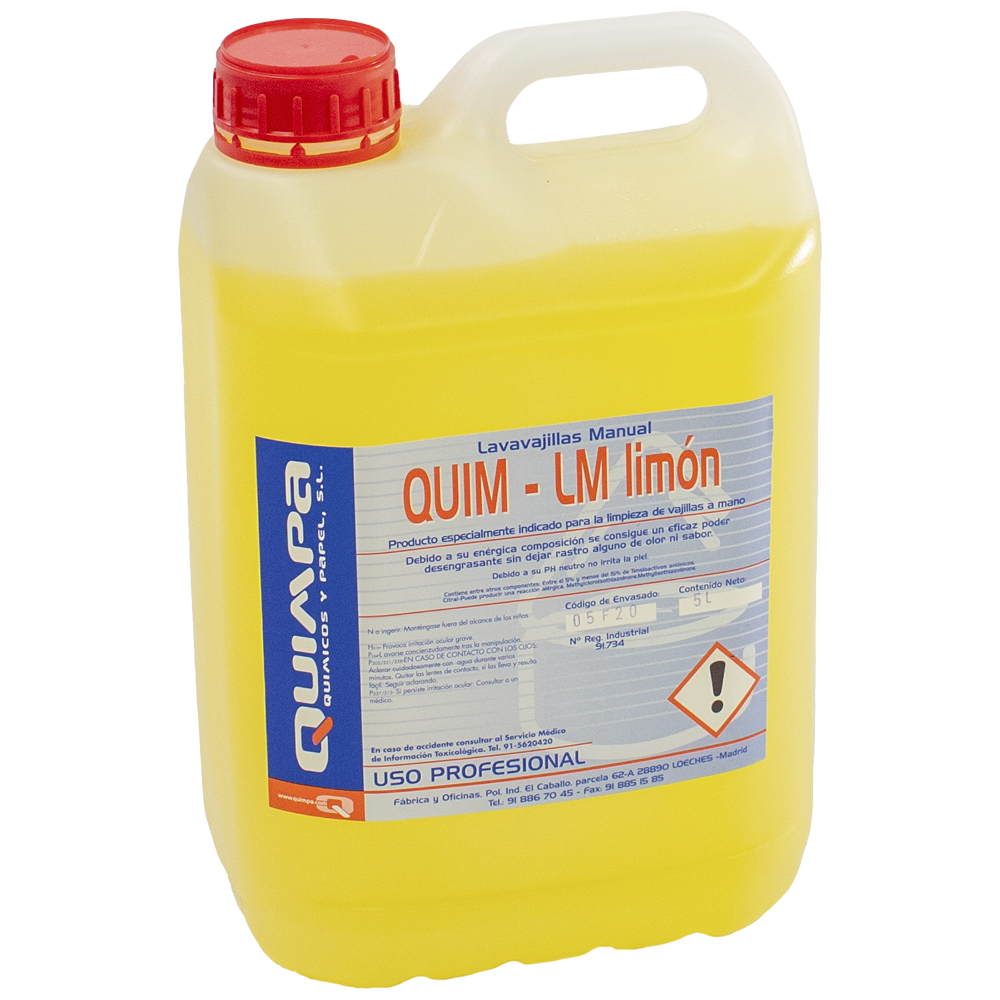 Lavavajillas Manual QUIM-LM LIMON E- 5 L. Lavavajillas Manual QUIM-LM LIMON E- 5 L.