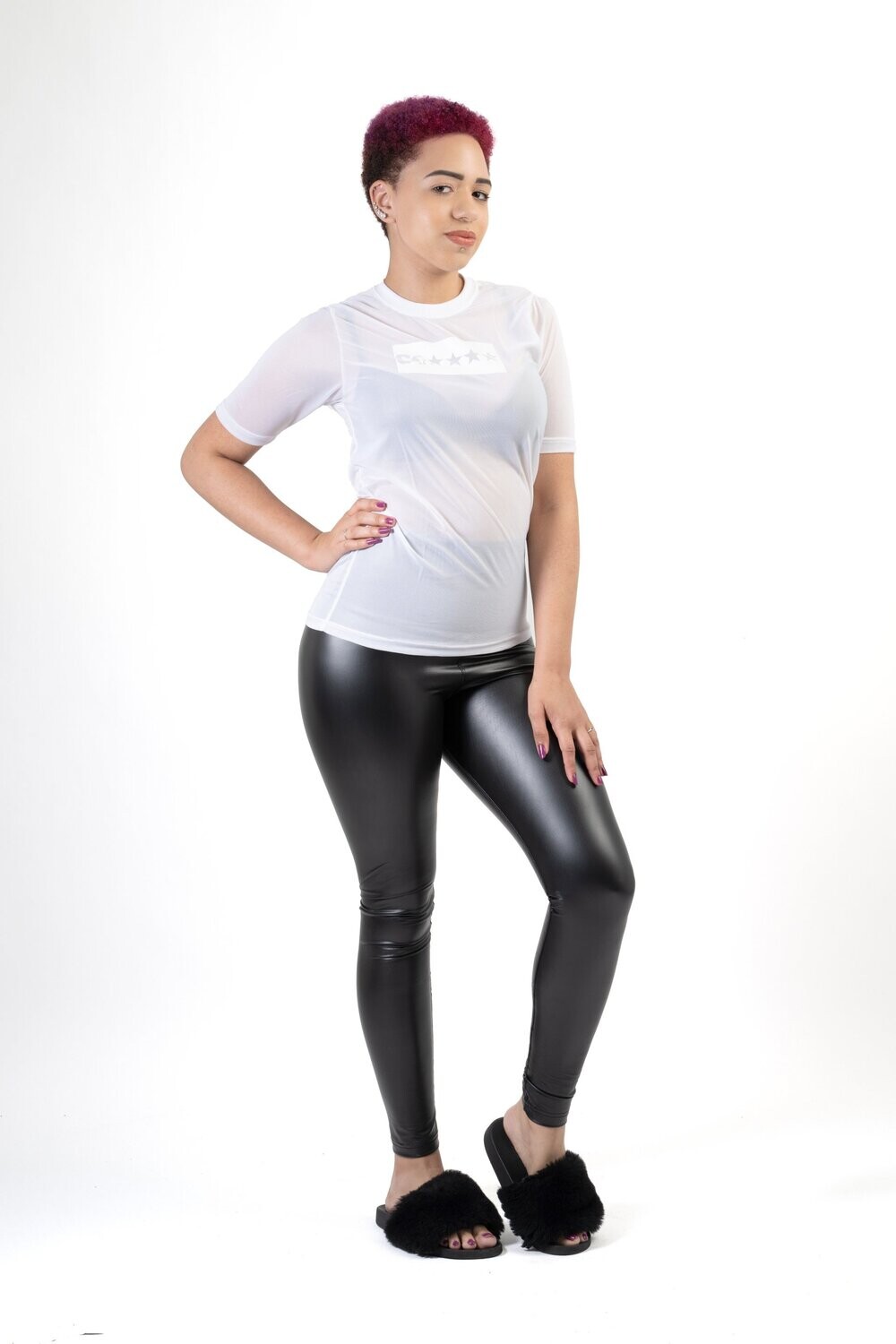Shirt transparent unisexe Homme Femme Sexy, Moulant à Manches courtes pour Soirée Club