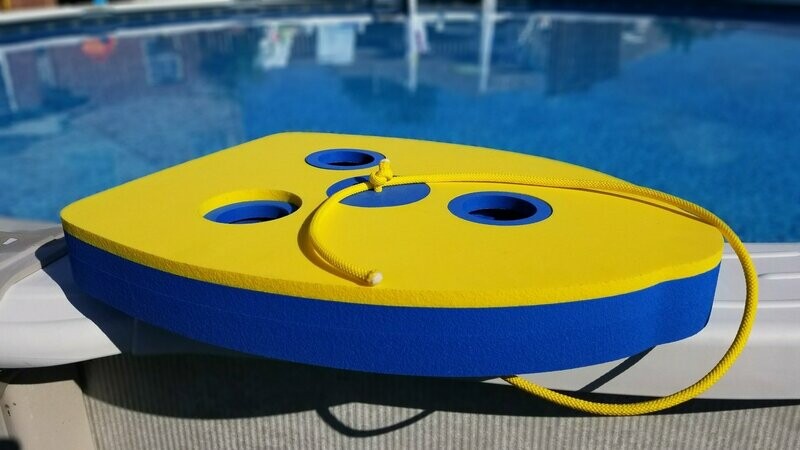 Custom Embossed Cocktail Kickboard, Blue-Yellow