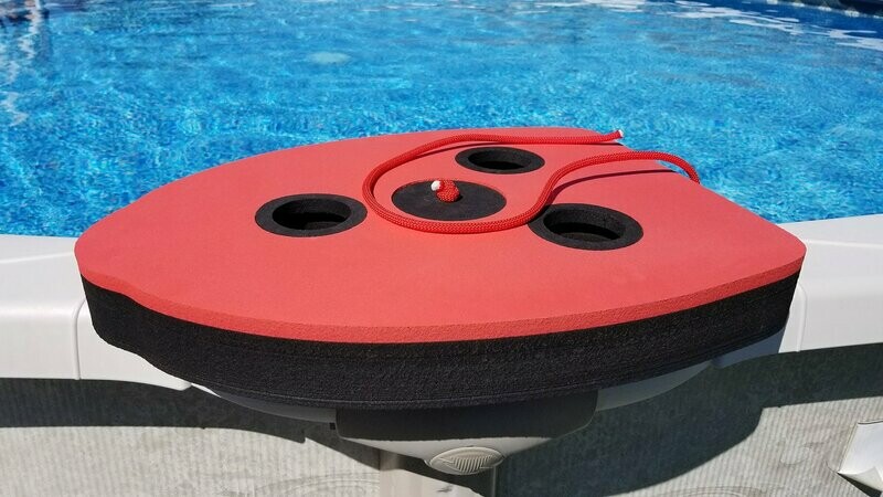 Custom Embossed Cocktail Kickboard,  Black-Red