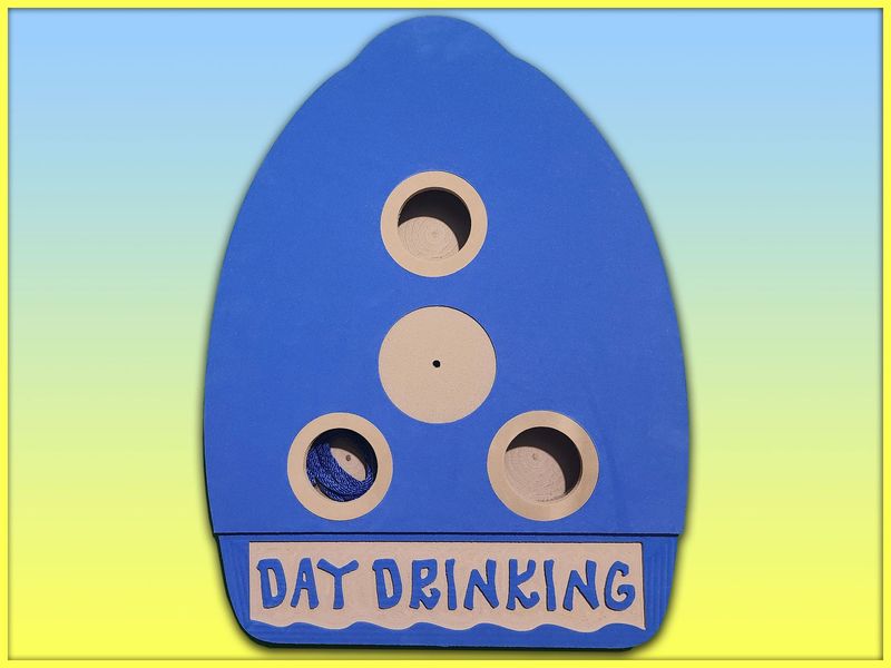Embossed "DAY DRINKING" Cocktail Kickboard