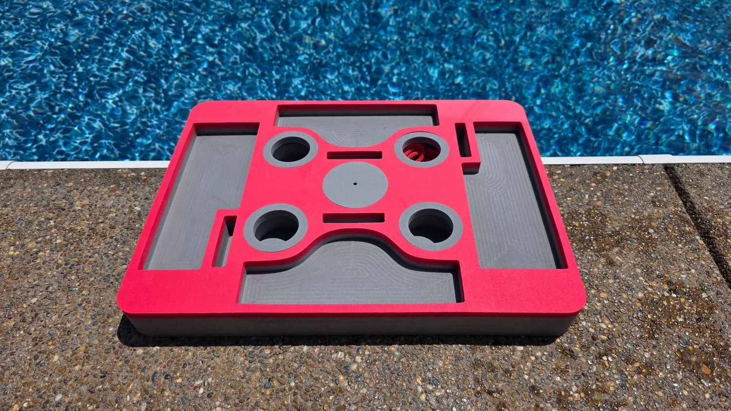 Cocktail KardTable, Gray-Red