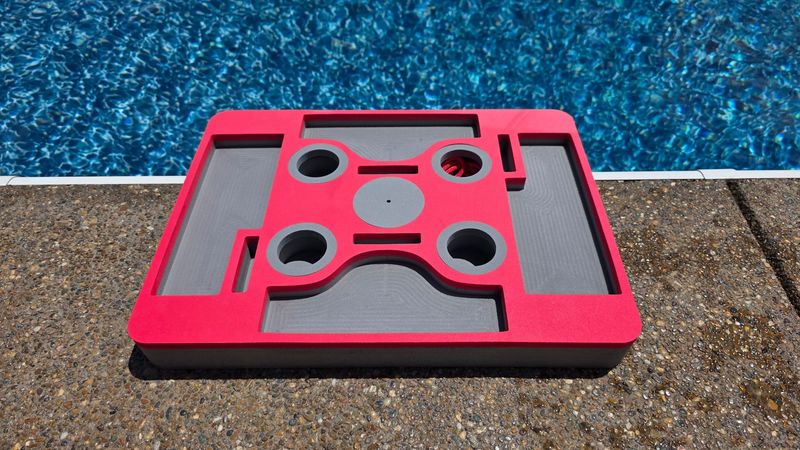 Cocktail KardTable, Gray-Red