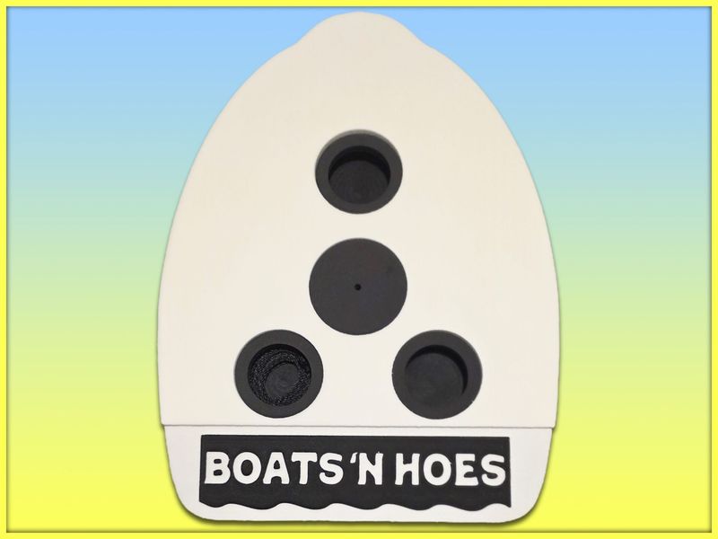 Embossed "BOATS N HOES" Cocktail Kickboard
