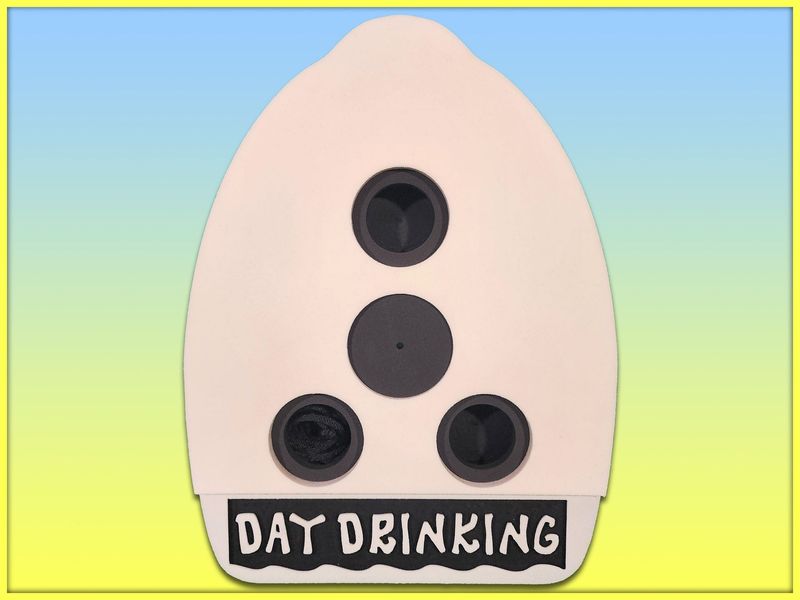 Embossed "DAY DRINKING" Cocktail Kickboard