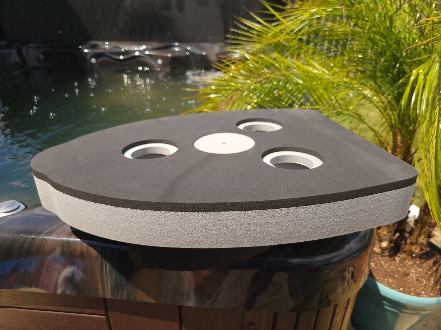 Custom Embossed Cocktail Kickboard, Gray-Black