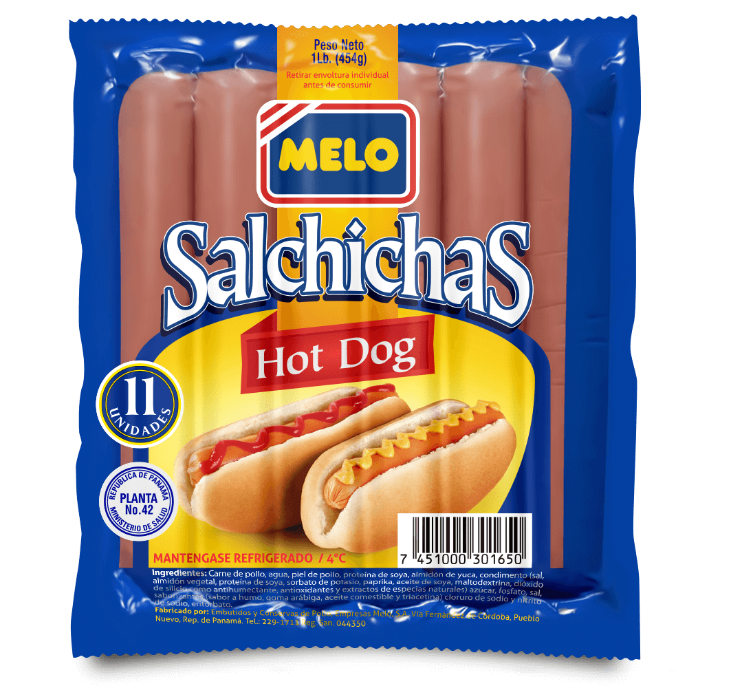 SALCHICHA HOT DOG MELO 11UND
