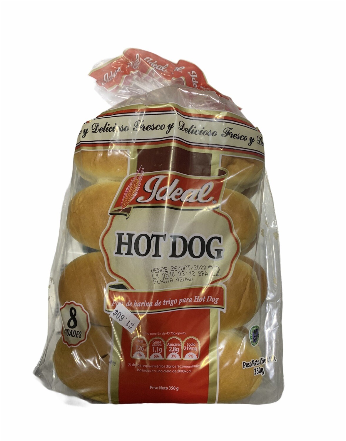PAN DE HOT DOG IDEAL 8UND