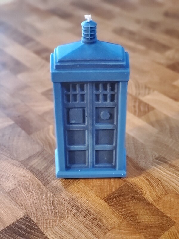 Little blue box candle