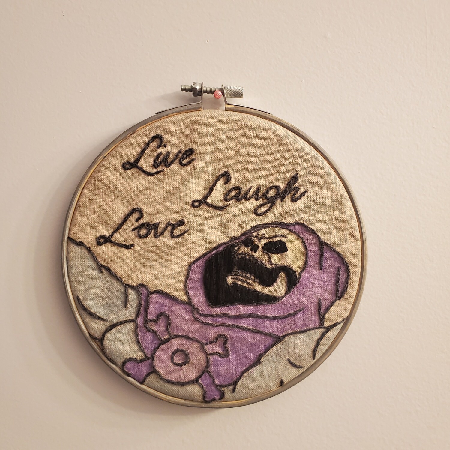 &#39;Live, Laugh, Love&#39; embroidery