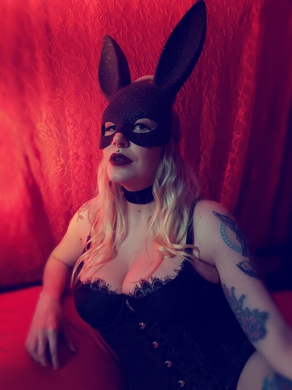 Glitter bunny mask