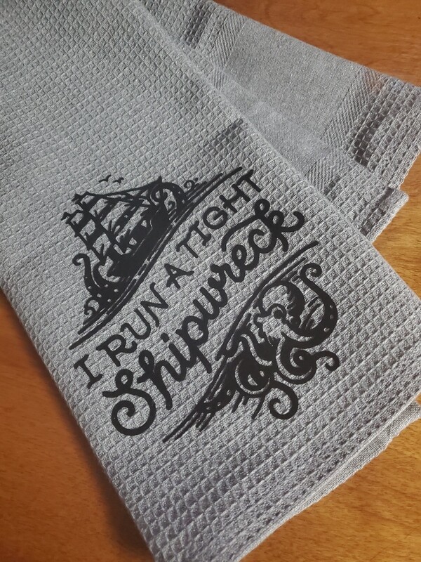 Tight shipwreck tea towel