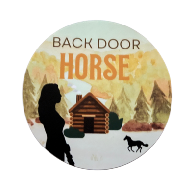 Back Door Horse Circle Sticker