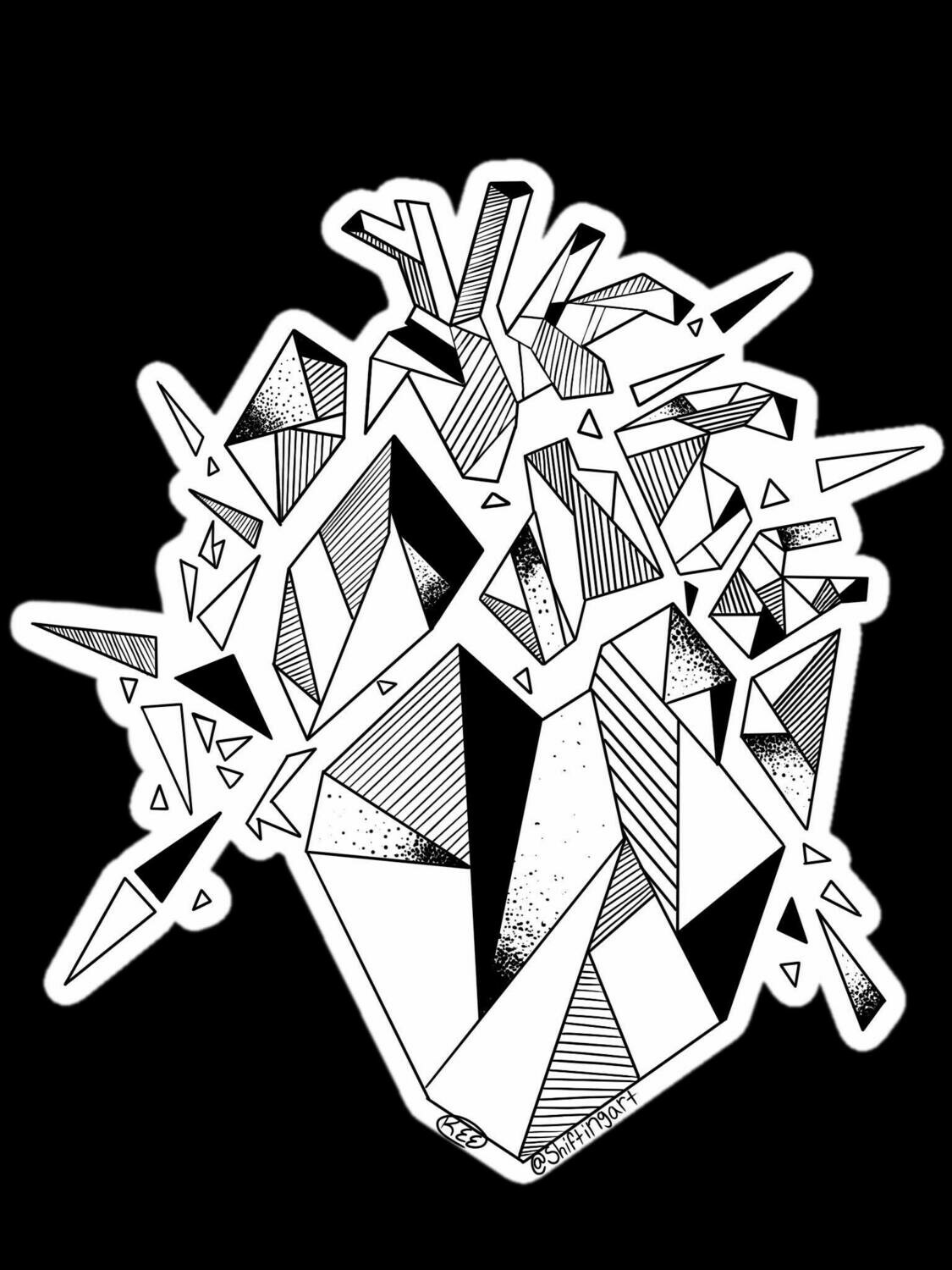 shattered heart (Holo Sticker)