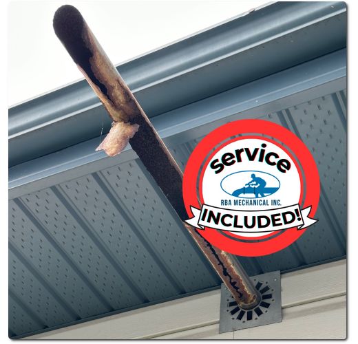 INSTALL Included: Replacement Residential Garage Tube Heater Exhaust Pipe