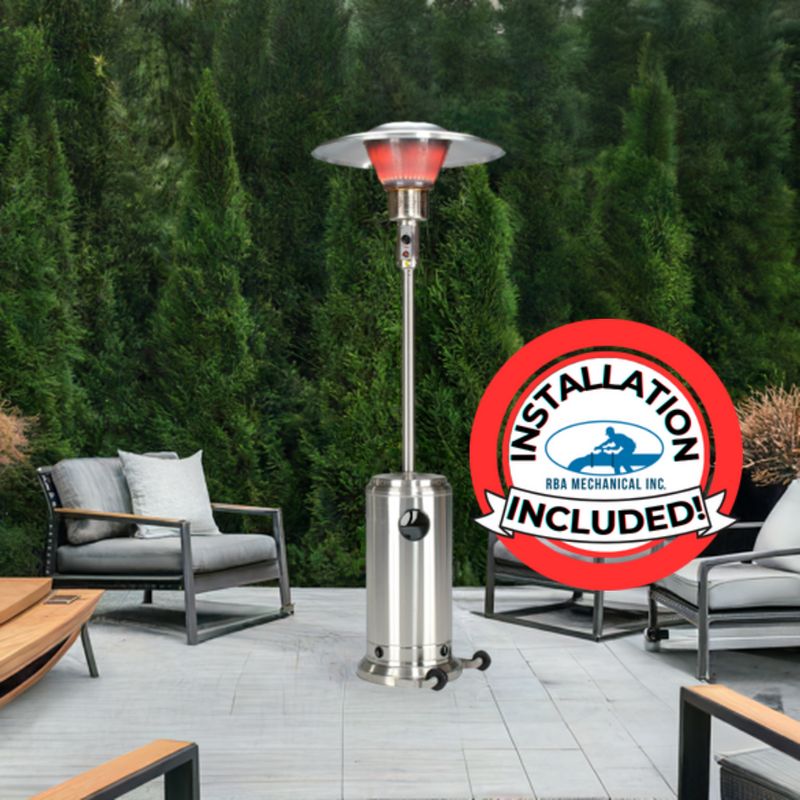 INSTALL Included: Schwank PS-4005-CB Propane Outdoor Patio Heater