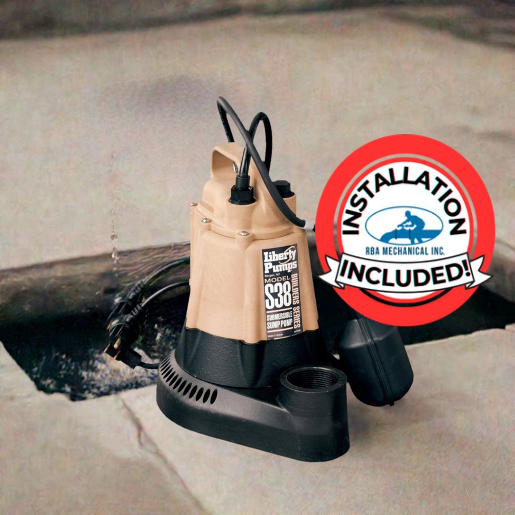 INSTALL Included: Liberty S38 Sump Pump (replacement)