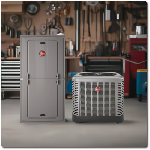 Incl. Inst - Two Rheem High Efficient Furnaces with 1.5 ton Seer Air Conditioner