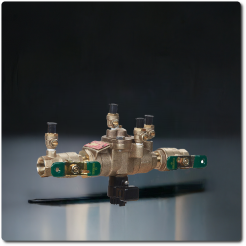INSTALL Included: Watts 3/4" LF009M3-QT-FS, Reduced Pressure Backflow Preventer with Wye Strainer (new install)