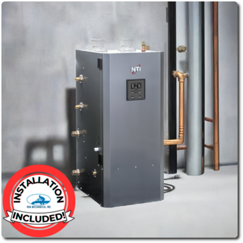 Incl. Inst - NC199 NTI Hydronic Heating Boiler with Optional 110 cfm HRV (cast iron boiler replacement)