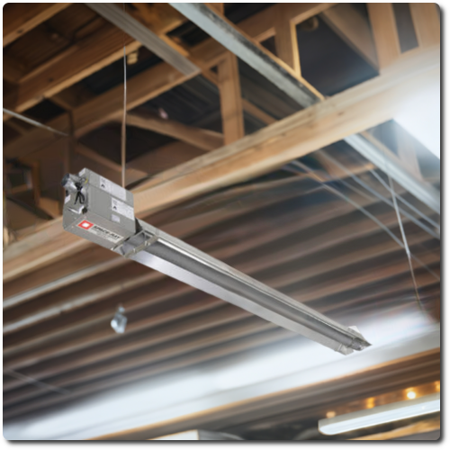 Incl. Inst - Dual Space-Ray 30' 100,000 btu Radiant tube Heaters with Install - for a new installation