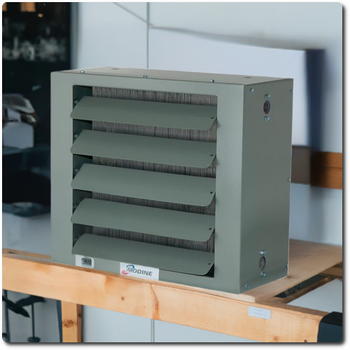 Incl. Inst - 63,000 btu Modine Hydronic Unit Heater HC63SB01SA, Modine 03472, side inlets (new install)
