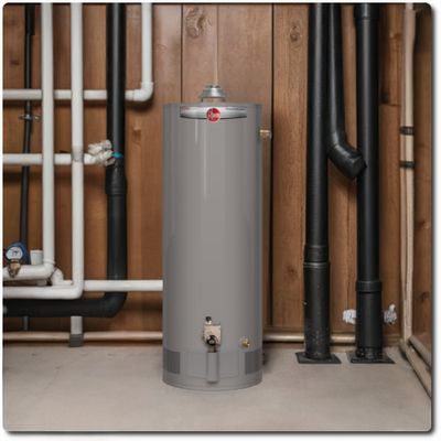 Incl. Inst - 40 Gal Rheem PROG40S-38N Water Heater with Atmospheric Vent, NG