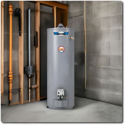 Incl. Inst - 60 Gal Johnwood AV60N Water Heater with Atmospheric Vent, NG