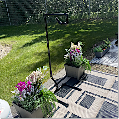 Pipe Art: Hanging Planter Stand
