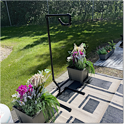 Pipe Art: Hanging Planter Stand Pipe Art: Hanging Planter Stand