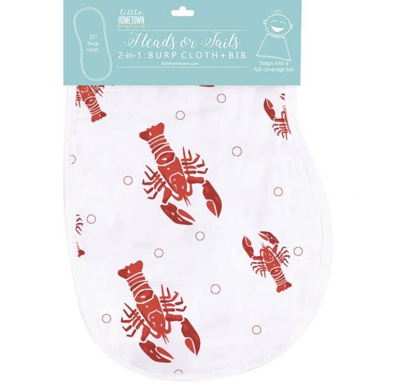 Heads or Tails Burp and Bib (Unisex)
