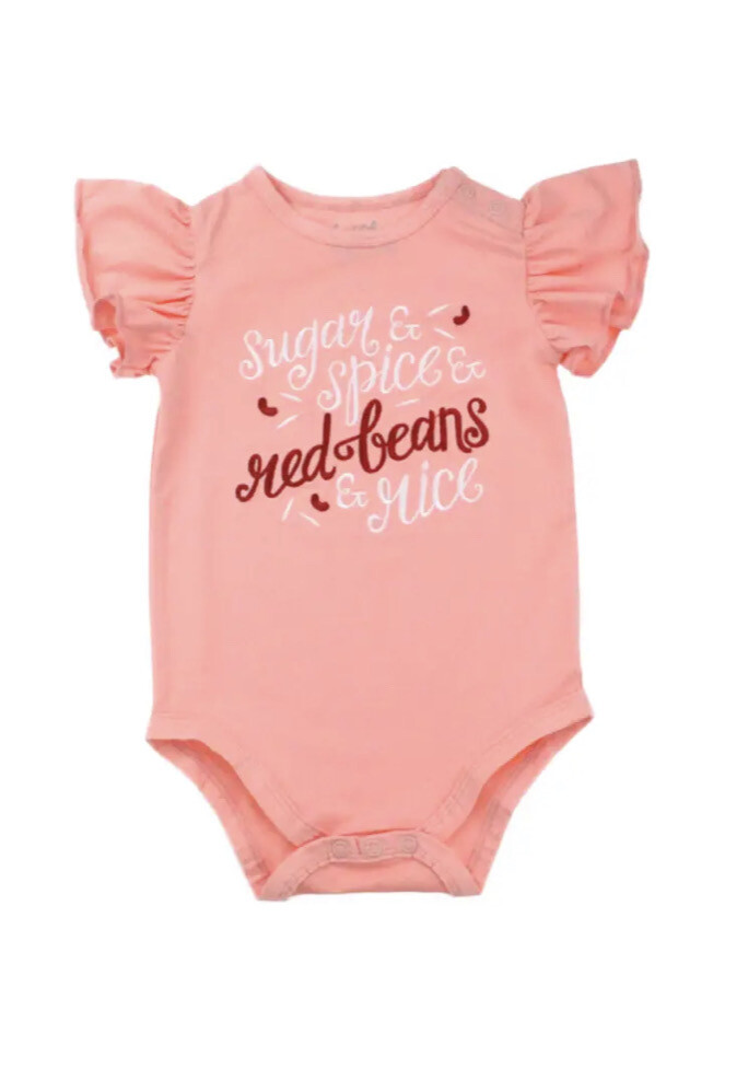 Red Beans and Rice 3-6 mos Baby Onesie (girl)