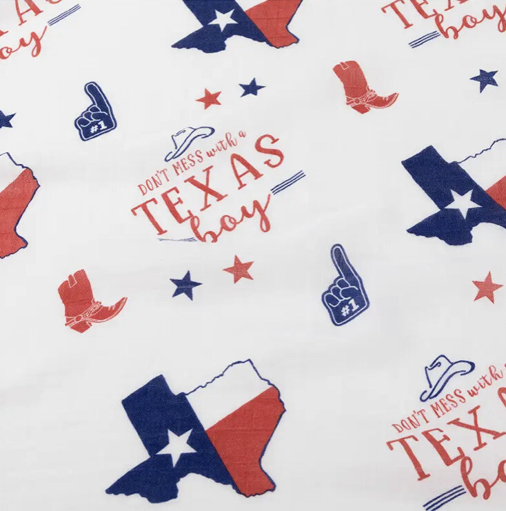 Texas Boy Swaddle Blanket