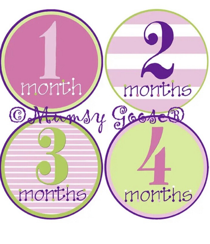 Purple Girl Month Stickers