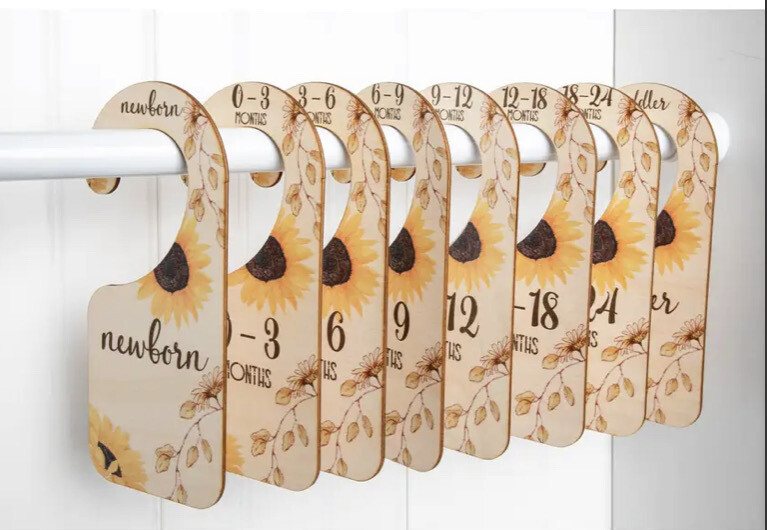 Rustic Wood Closet Dividers Sunflowers