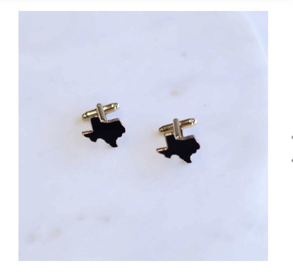Texas Cufflinks in Black