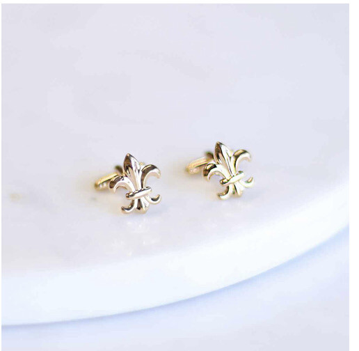 Fleur De Lis Cufflinks in Gold