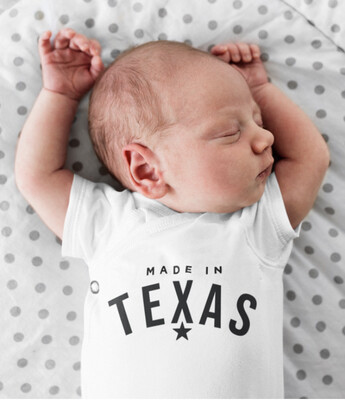 Made In Texas Onesie White