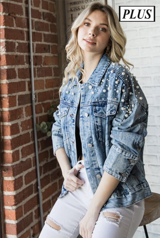 Pearl And Rhinestone Jacket Short (plus)