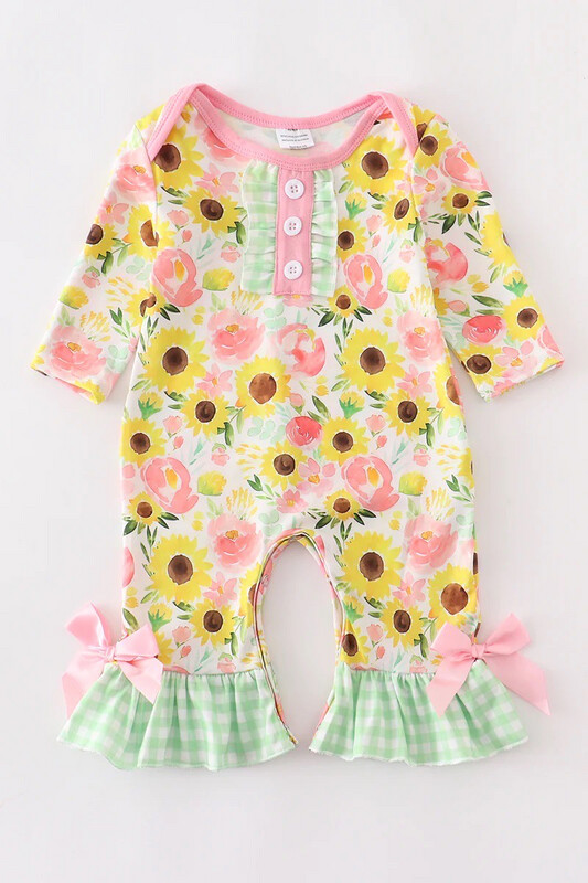 Sunflower Baby Romper