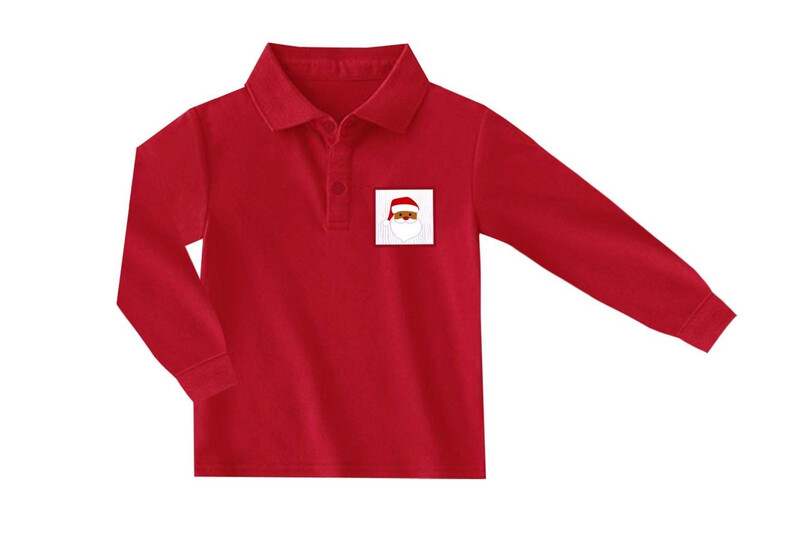 Coco Claus Smocked Boy Polos