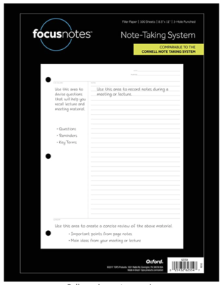 Focus Notes Filler Paper by TOPS