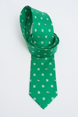 Custom Silk Tie with Fleur de Lis and N design-Youth