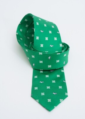 Custom Silk Tie with Fleur de Lis and N design-Adult