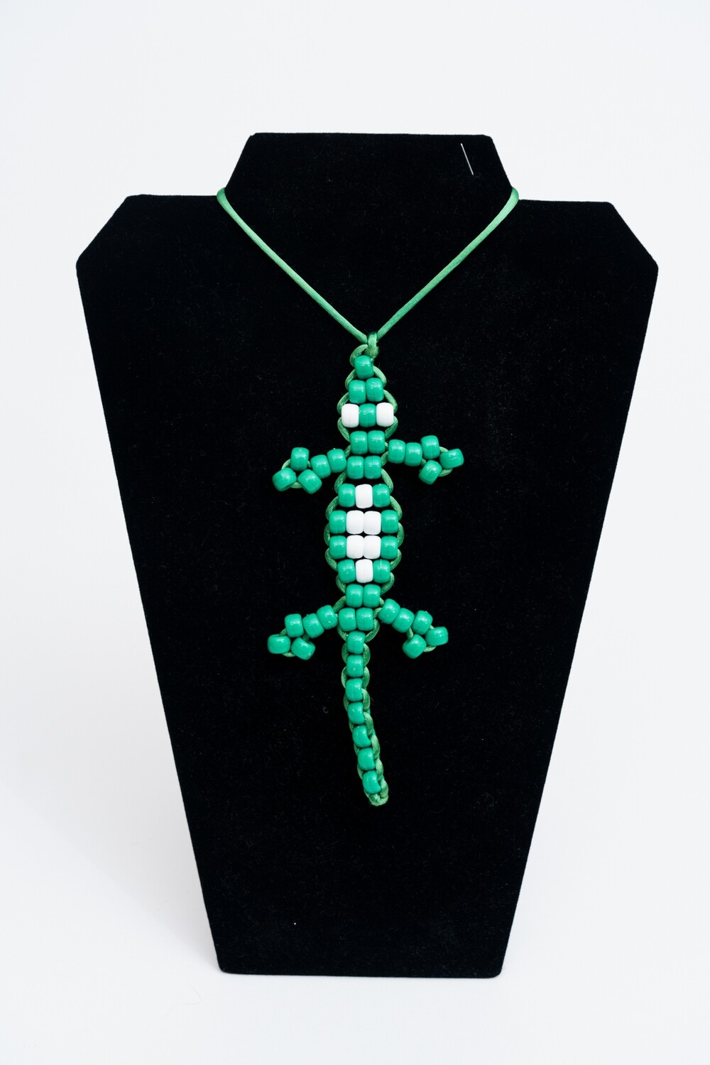 Newman Necklace-beaded alligator