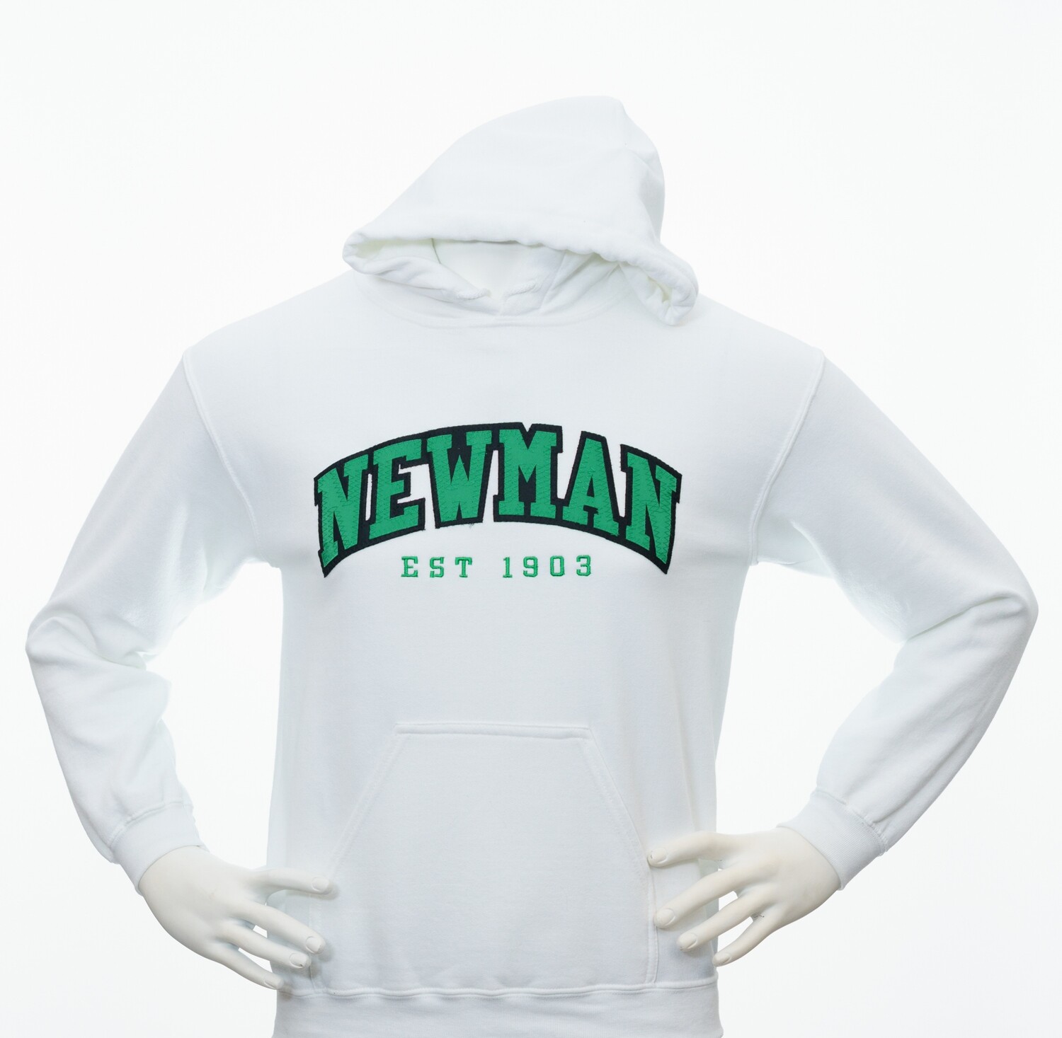 Embroidered Hooded Sweatshirt &quot;Newman EST 1903&quot;