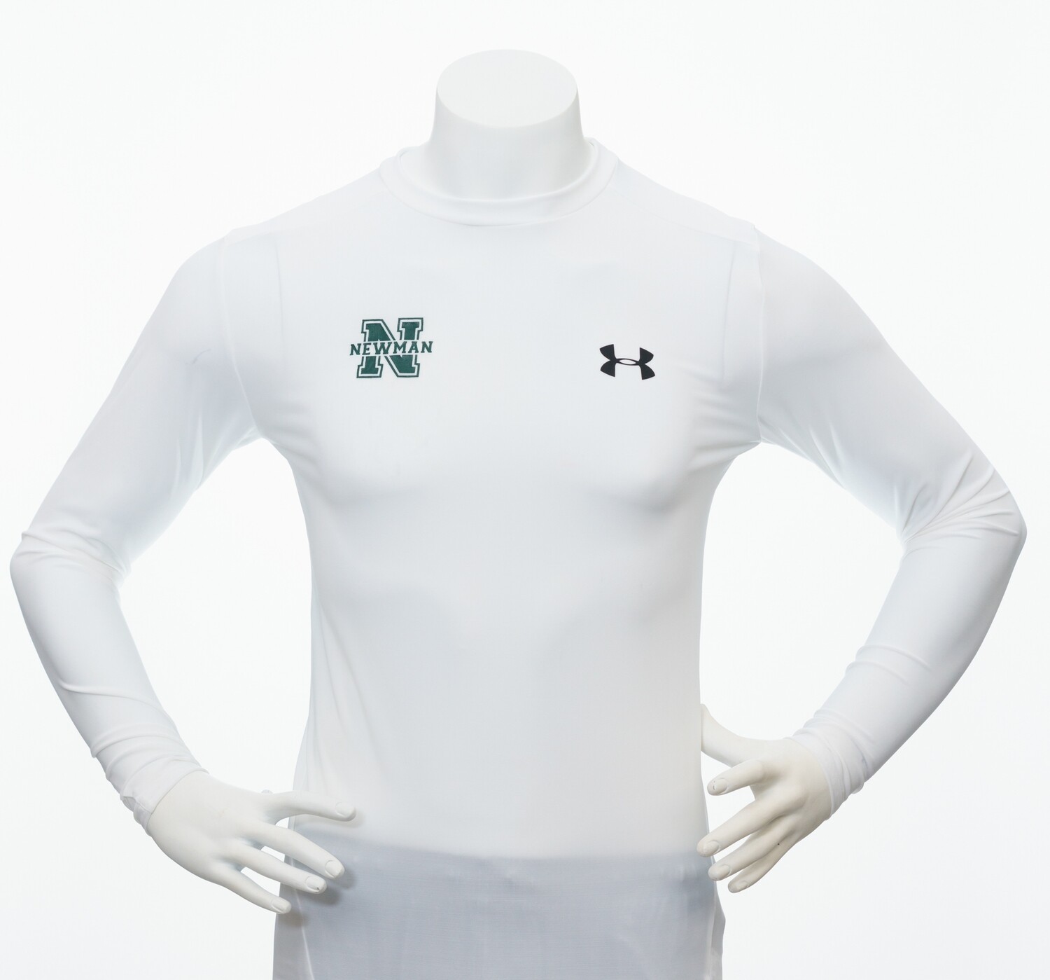 Under Armour(UA) LS Compression Shirt-Adult, Size: X-Large, Color: White