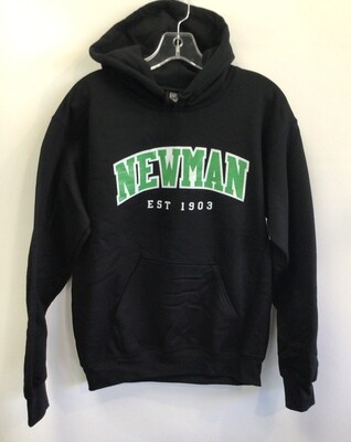 Black Sweatshirt with NEWMAN est.1903-hooded