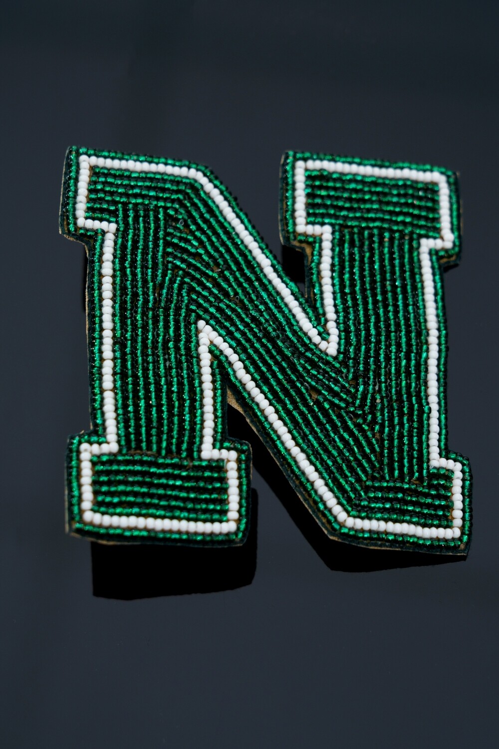 "N" Beaded Pin