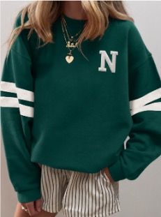 Varsity Stripe Crewneck Sweatshirt